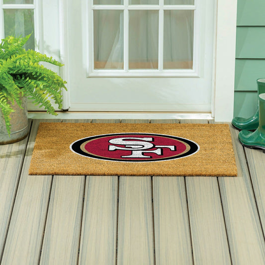 Team Sports America Recommended - San Francisco 49ers Large Full Color Coir Mat, 36"x24"