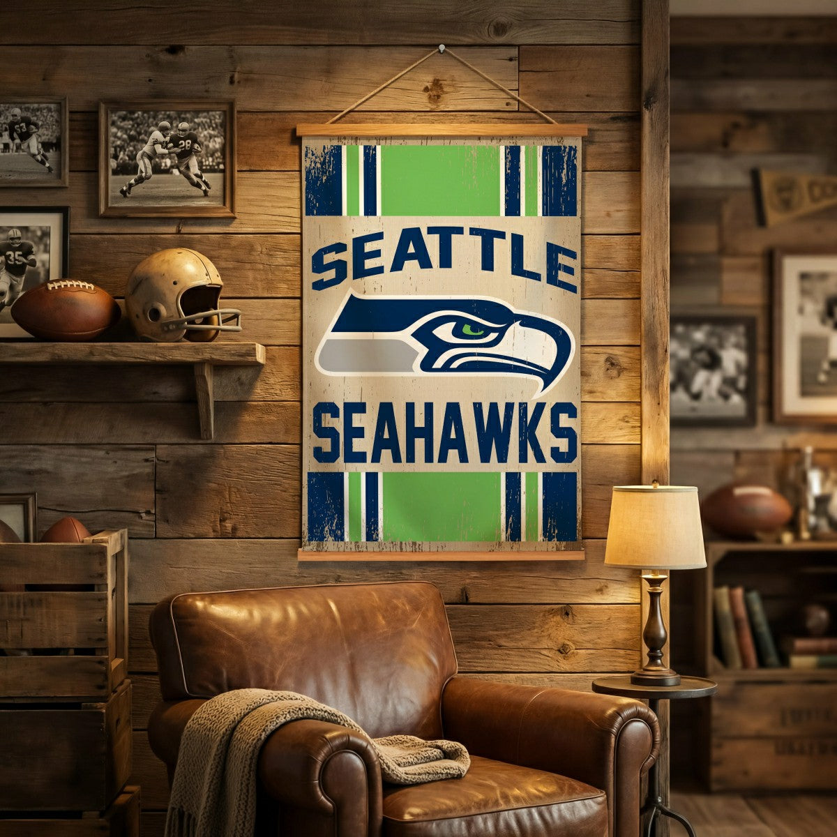 Team Sports America Value - Seattle Seahawks, Canvas Wall Tapestry, Medium, 36x24