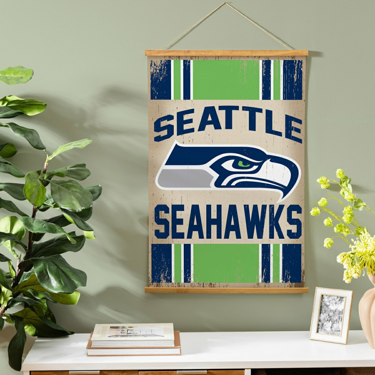 Team Sports America Value - Seattle Seahawks, Canvas Wall Tapestry, Medium, 36x24