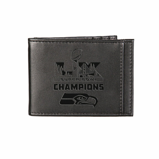 Team Sports America Best Seller - Seattle Seahawks, Super Bowl 60, Front Pocket Wallet, Black