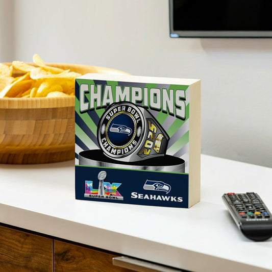 Team Sports America Value - Seattle Seahawks, Super Bowl 60, Ring, Block, 6x6