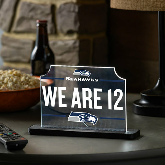 Team Sports America Exclusive - Seattle Seahawks NFL Football Rectangle Desklite LED Decor