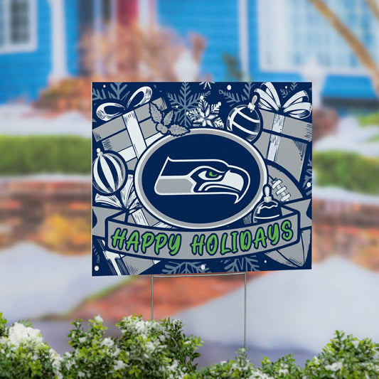 Team Sports America Classic - Seattle Seahawks Yard Sign, Holiday