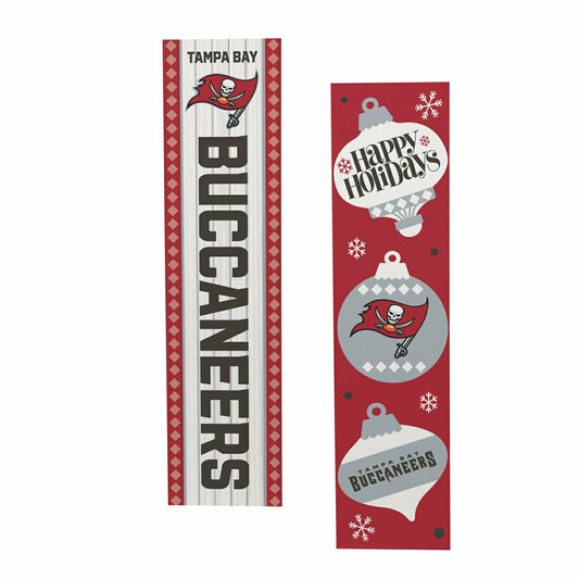 Team Sports America Signature - 47" Double Sided Leaner, Tampa Bay Buccaneers, Christmas