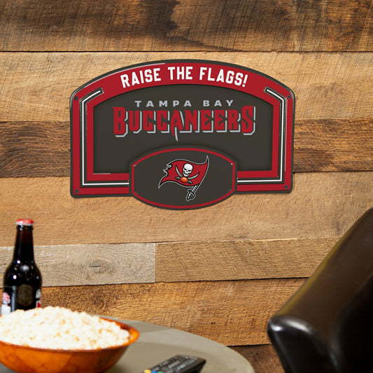 Team Sports America Essential - Tampa Bay Buccaneers USA Embossed Steel Wall Sign, 11" x 17"