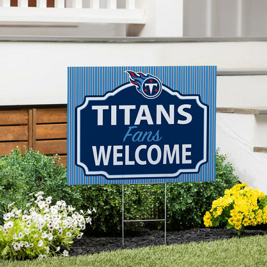 Team Sports America Signature - Tennessee Titans Coroplast Yard Sign, "Fans Welcome"