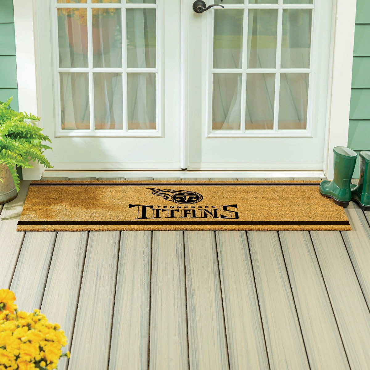 Team Sports America Exclusive - Tennessee Titans Extra Large One Color Coir Mat, 60"x24"