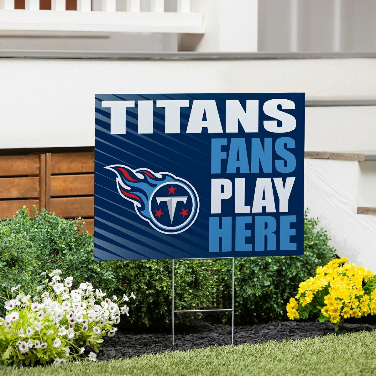 Team Sports America Trending - Tennessee Titans Coroplast Yard Sign "Fans Play Here"