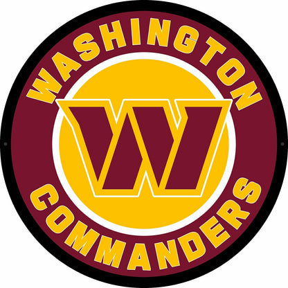 Team Sports America Value - LED Wall Decor, Round, Washington Commanders