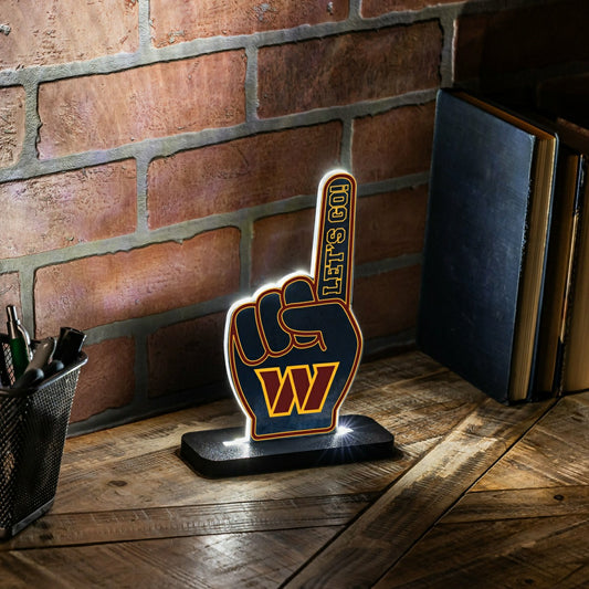 Team Sports America Everyday - Washington Commanders NFL Football Foam Finger Desklite LED Decor
