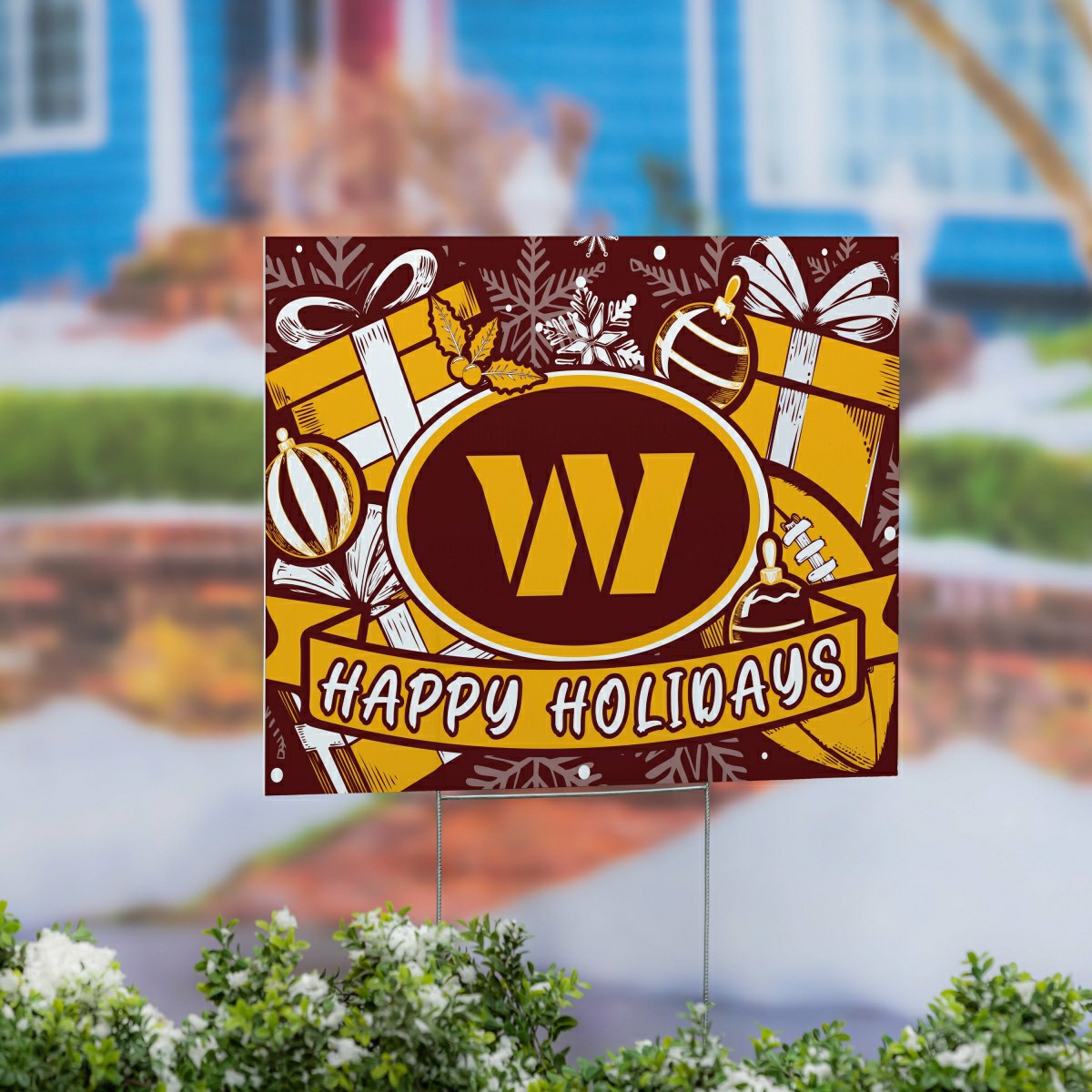 Team Sports America Trending - Washington Commanders Yard Sign, Holiday