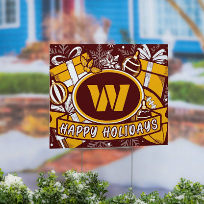 Team Sports America Trending - Washington Commanders Yard Sign, Holiday