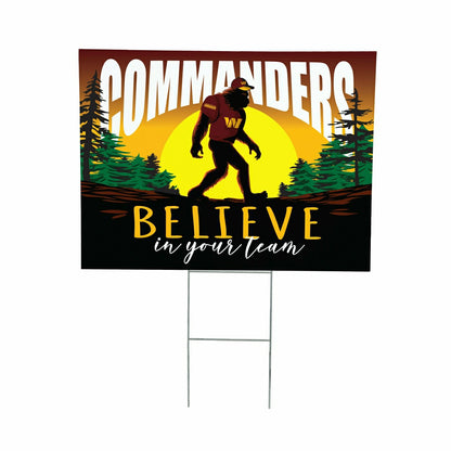 Team Sports America Essential - Washington Commanders Yard Sign, Bigfoot