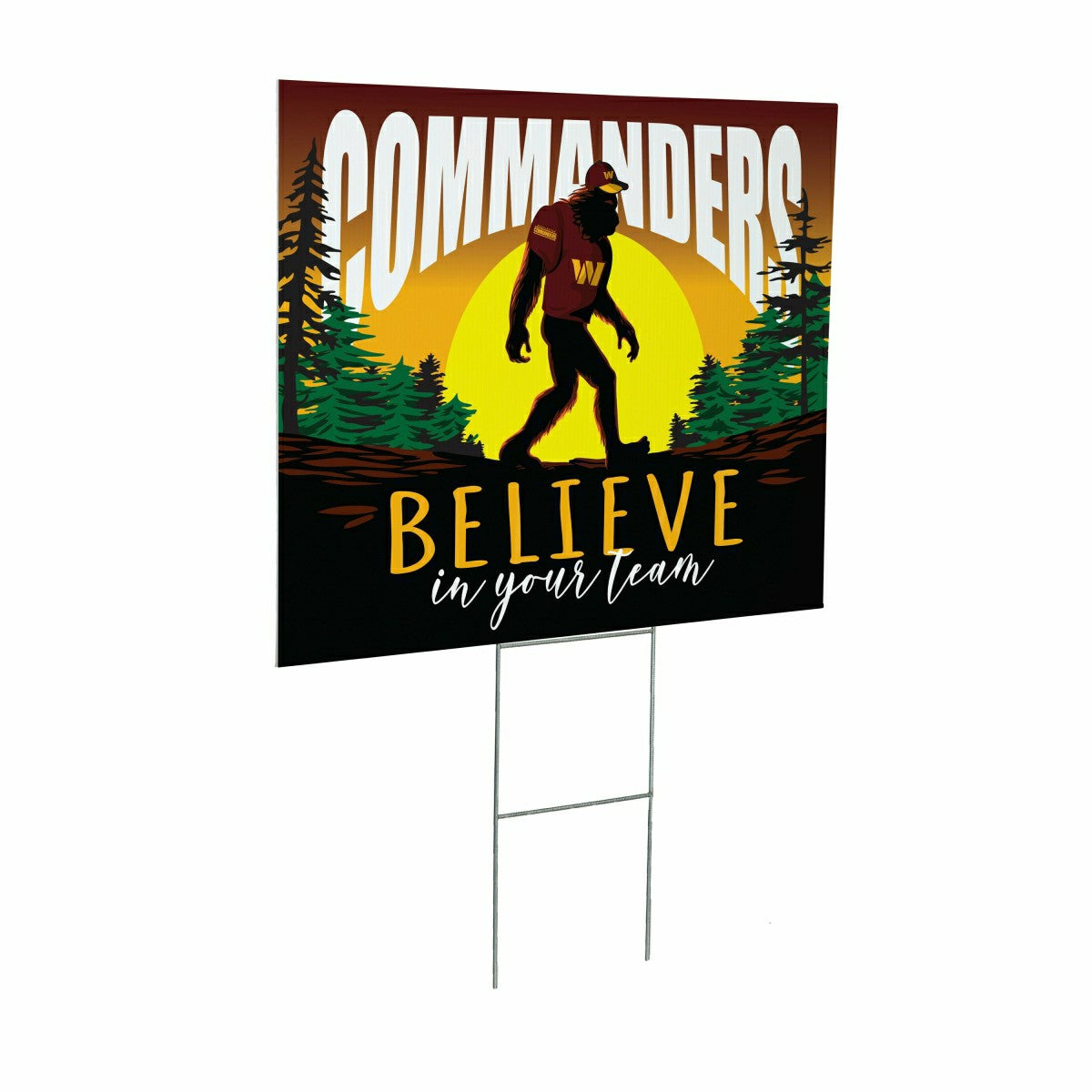 Team Sports America Essential - Washington Commanders Yard Sign, Bigfoot