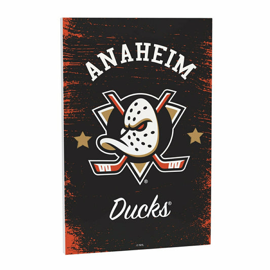 Team Sports America Essential - Anaheim Ducks Wood Wall Sign, 16x24