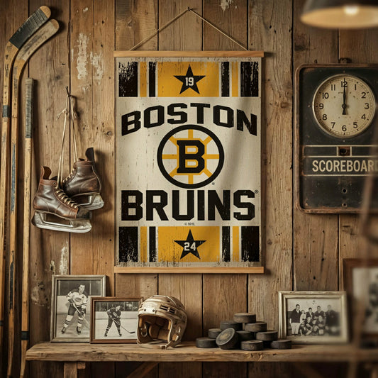 Team Sports America Classic - Boston Bruins, Canvas Wall Tapestry, Medium, 36x24