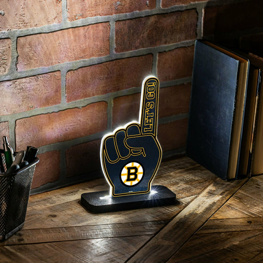 Team Sports America Trending - Boston Bruins Hockey Foam Finger Desklite LED Decor