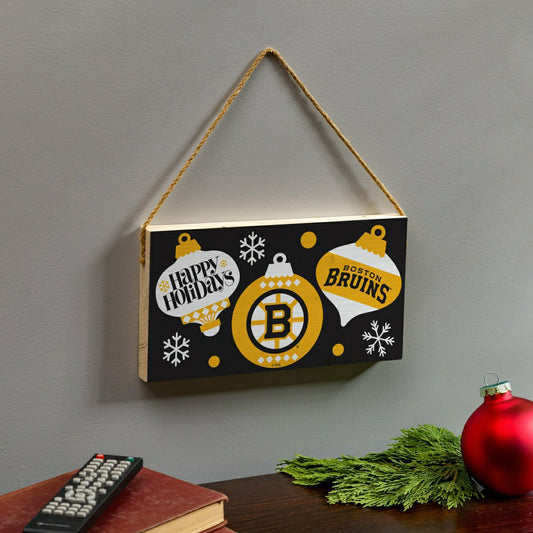 Team Sports America Everyday - Boston Bruins Holiday Wood Wall Sign, 6x11