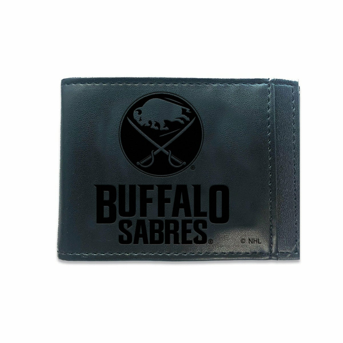 Team Sports America Best Seller - Front Pocket Wallet w/ RFID Blocking, Buffalo Sabres, Black