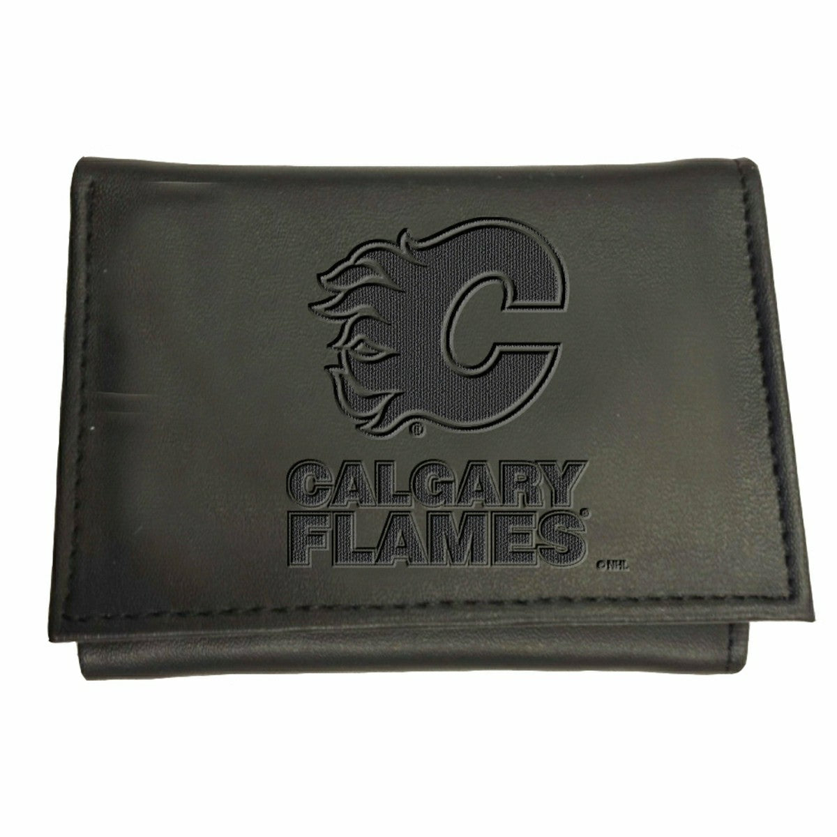 Team Sports America Exclusive - Calgary Flames, Tri-Fold Wallet, Black