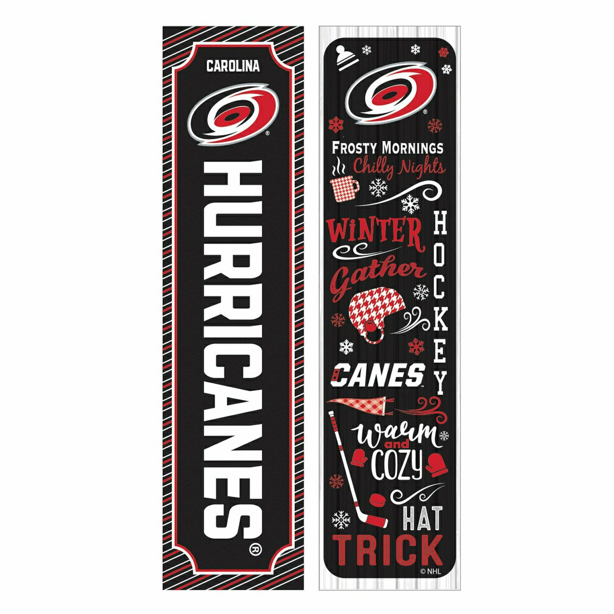 Team Sports America Trending - Carolina Hurricanes 46" Double Sided Leaner, Winter Seasonal