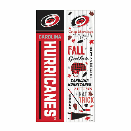 Team Sports America Recommended - Carolina Hurricanes 46" Double Sided Leaner, Fall Seasonal