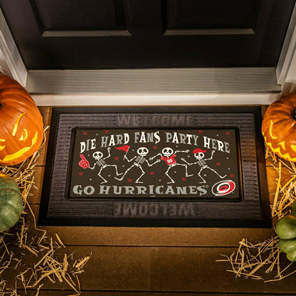 Team Sports America Value - Carolina Hurricanes Flocked Coir Halloween Sassafras Switch Mat, 22"x1
