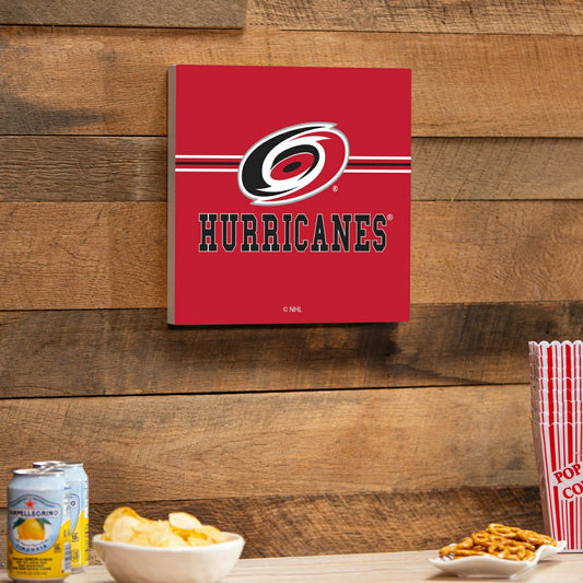 Team Sports America Essential - Carolina Hurricanes Wood Wall Sign, 12x12