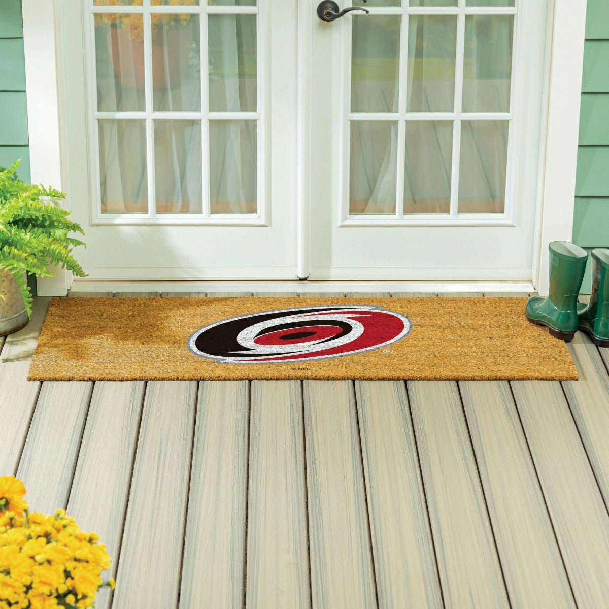 Team Sports America Trending - Carolina Hurricanes Extra Large Full Color Coir Mat, 60"x24"