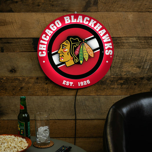 Team Sports America Trending - Chicago Blackhawks, Metal Lite, Round