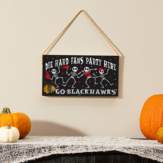 Team Sports America Value - Chicago Blackhawks Halloween Wood Wall Sign, 6x11