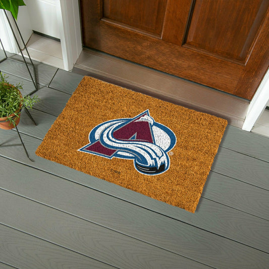 Team Sports America Signature - Coir Mat, 16"x28", Colorado Avalanche