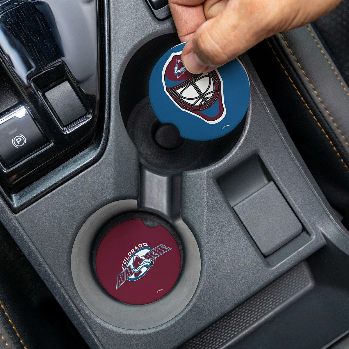 Team Sports America Essential - Colorado Avalanche Car Coaster Set, 2pc