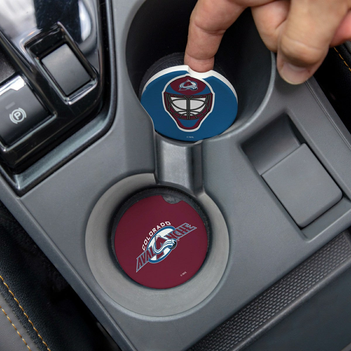 Team Sports America Essential - Colorado Avalanche Car Coaster Set, 2pc