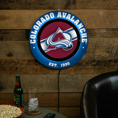 Team Sports America Trending - Colorado Avalanche, Metal Lite, Round