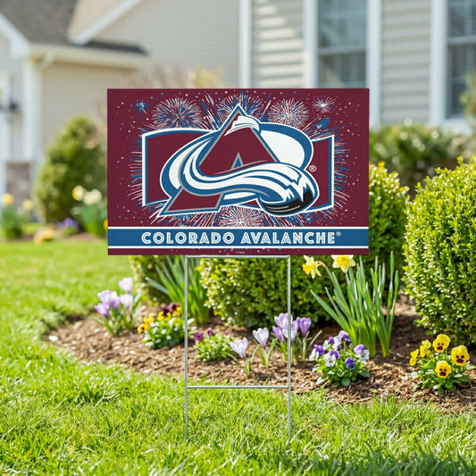 Team Sports America Recommended - Colorado Avalanche Yard Sign, Patriotic