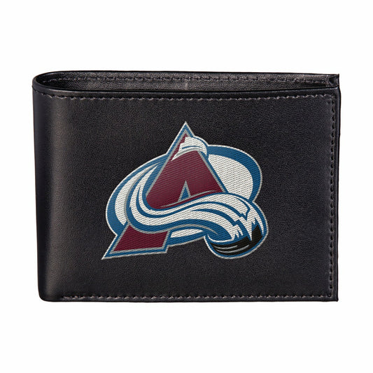 Team Sports America Everyday - Colorado Avalanche Black Bi-Fold Embroidered Wallet w/ RFID Blocking