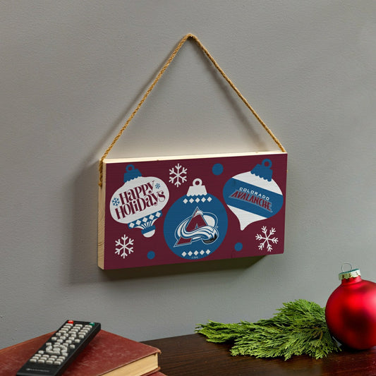 Team Sports America Signature - Colorado Avalanche Holiday Wood Wall Sign, 6x11