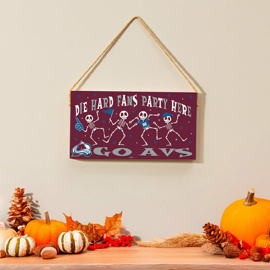 Team Sports America Value - Colorado Avalanche Halloween Wood Wall Sign, 6x11
