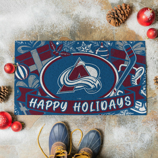 Team Sports America Trending - Colorado Avalanche Holiday PVC Mat, 28"x16"