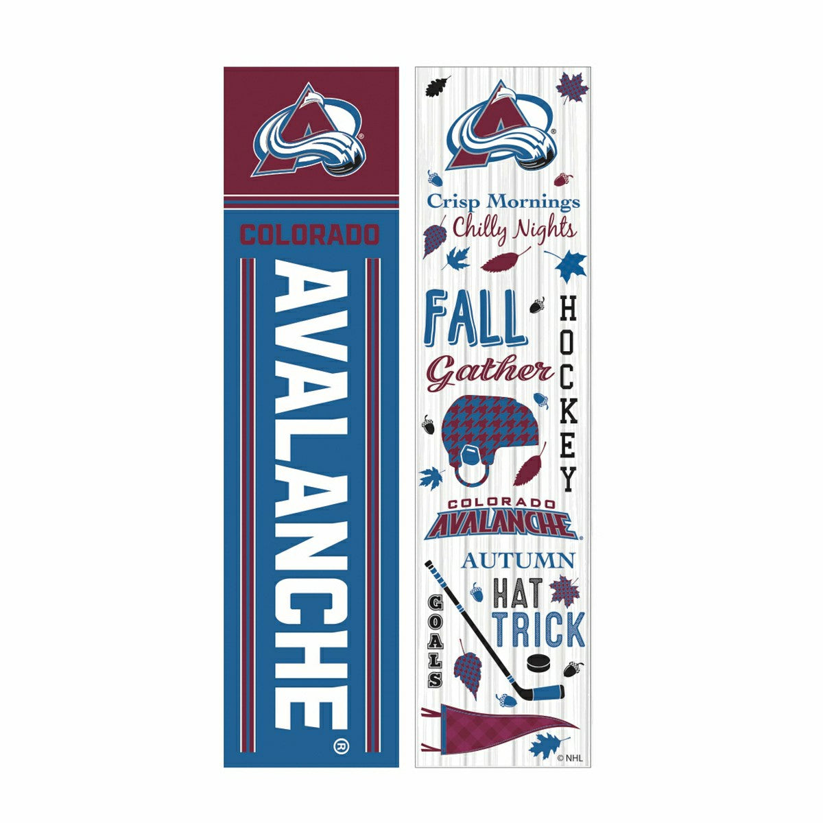 Team Sports America Exclusive - Colorado Avalanche 46" Double Sided Leaner, Fall Seasonal