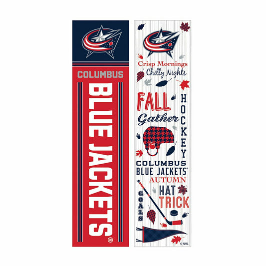 Team Sports America Classic - Columbus Blue Jackets 46" Double Sided Leaner, Fall Seasonal