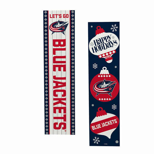 Team Sports America Essential - Columbus Blue Jackets 47" Double Sided Leaner, Christmas