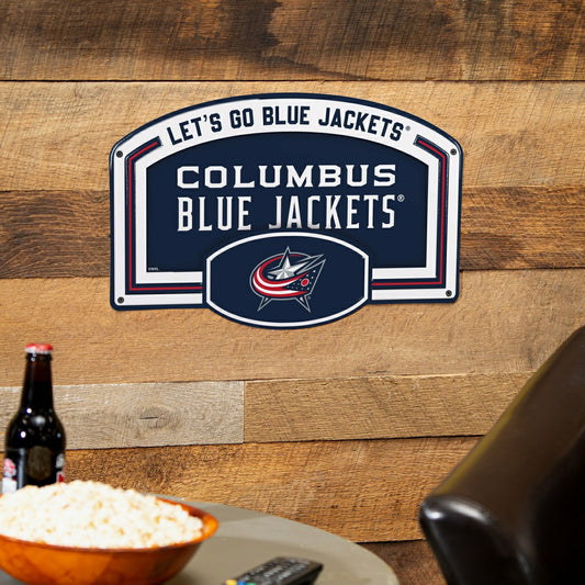 Team Sports America Everyday - Columbus Blue Jackets USA Embossed Steel Wall Sign, 11" x 17"