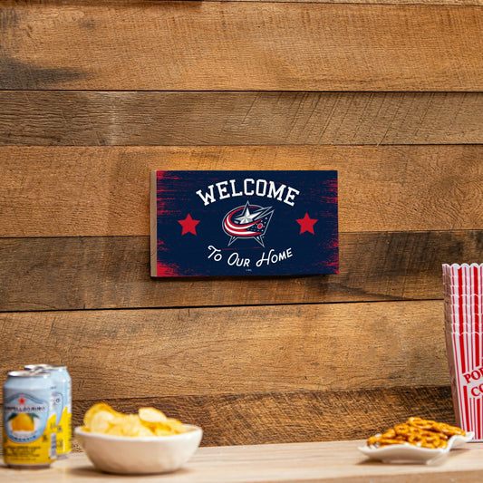 Team Sports America Exclusive - Columbus Blue Jackets Wood Wall Sign, 6x11