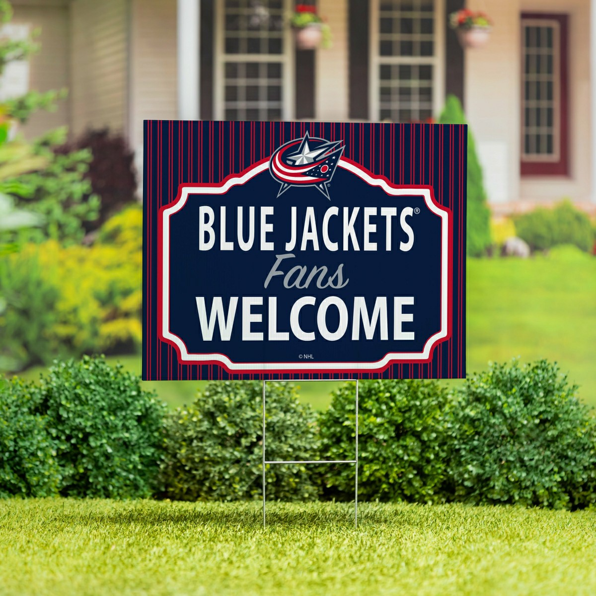 Team Sports America Trending - Columbus Blue Jackets Coroplast Yard Sign, "Fans Welcome"