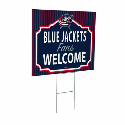 Team Sports America Trending - Columbus Blue Jackets Coroplast Yard Sign, "Fans Welcome"