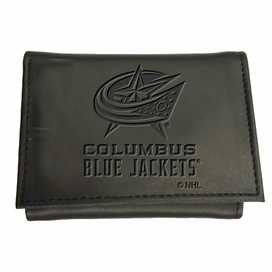 Team Sports America Recommended - Columbus Blue Jackets, Tri-Fold Wallet, Black