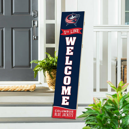 Team Sports America Recommended - Columbus Blue Jackets Large Single Sided Leaner, 46"