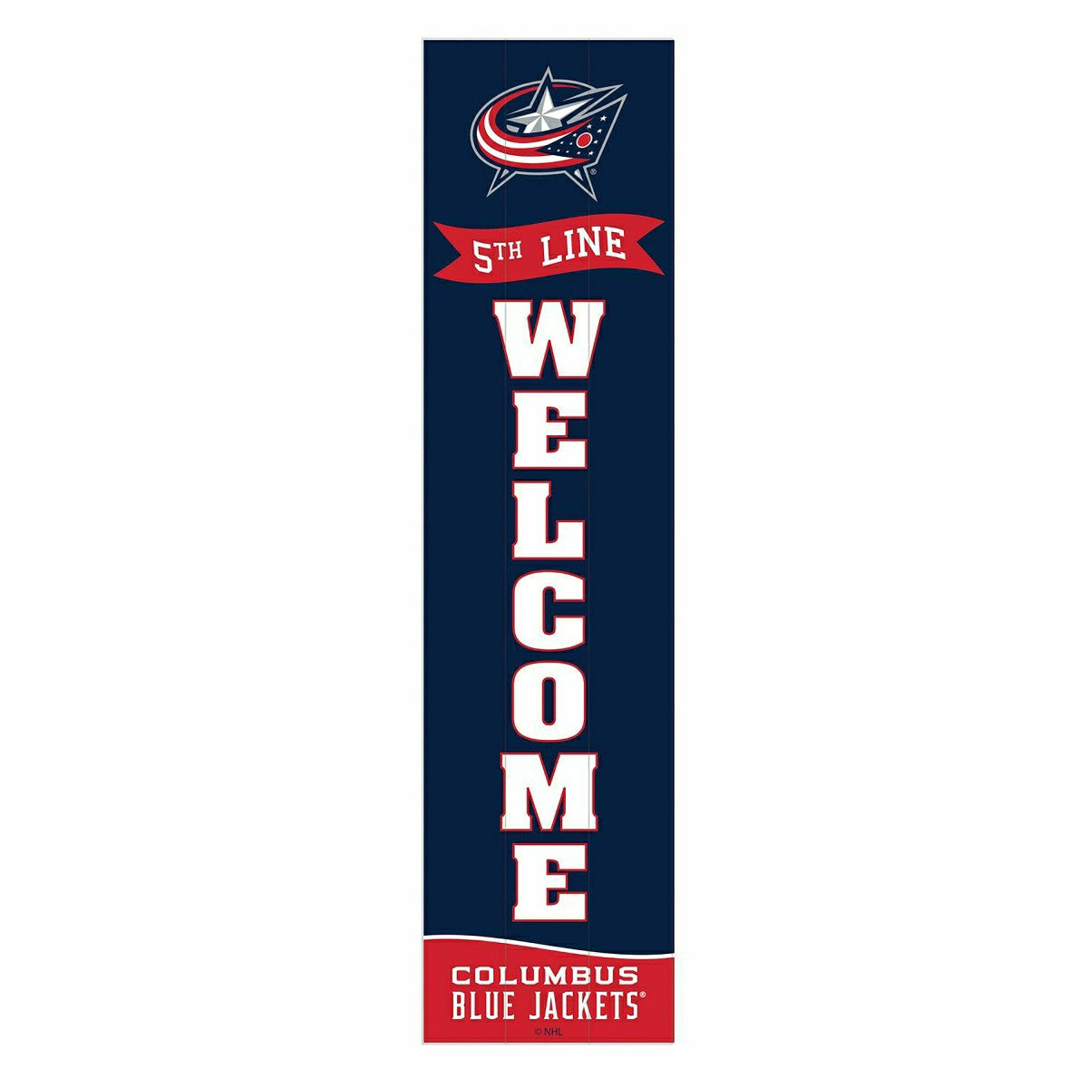 Team Sports America Recommended - Columbus Blue Jackets Large Single Sided Leaner, 46"